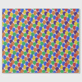 誕生日カラフルバルーン ラッピングペーパー (フラット)