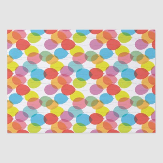 誕生日カラフルパーティバルーンティッシュペーパー 薄葉紙 (正面)