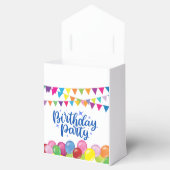 誕生日カラフルパーティーのバナーとバルーン フェイバーボックス (オープン)