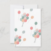 誕生日カラフルパーティーの吹き出モダンし サンキューカード (裏面)