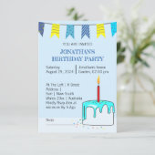 誕生日カラフルパーティーの招待子供へ (スタンド正面)