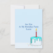 誕生日カラフルパーティーの招待子供へ (裏面)