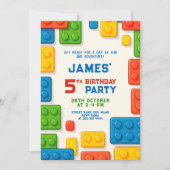 誕生日カラフルパーティーの禁止 招待状 (正面)