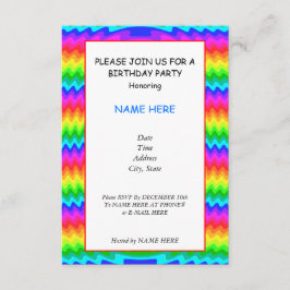 誕生日カラフルパーティー招待カード 招待状