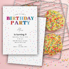 誕生日カラフルパーティー紙吹雪誕生日 招待状