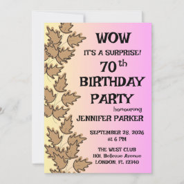 誕生日カラフルパーティー 招待状