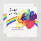 誕生日カラフルパーティー 招待状 (正面/裏面)