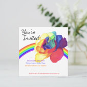 誕生日カラフルパーティー 招待状 (スタンド正面)