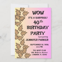 誕生日カラフルパーティー 招待状