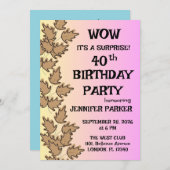 誕生日カラフルパーティー 招待状 (正面/裏面)