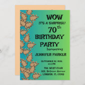 誕生日カラフルパーティー 招待状 (正面/裏面)