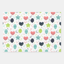 誕生日カラフルラッピング紙 ラッピングペーパーシート