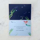 誕生日カラフル・マーメイド・インザ・シーネーム・インサート カード (内部)
