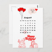 誕生日カレンダースカ威厳があるード ポストカード (正面/裏面)