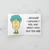 誕生日カーおもしろいド カード (内部)