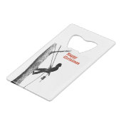 誕生日カーアルブアートアルボリストツリー外科医チェーンソー クレジットカード栓抜き (正面アングル)