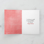 誕生日カートに卵を入れたショッピング鶏 カード (内部)