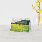 誕生日カードおばさん カード (黄色い花)