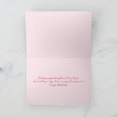 誕生日カードおばさん – 花の花束 カード (内部)