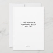 誕生日カードおもしろい誕生日カードおじいちゃん,パパ シーズンカード (裏面)