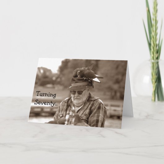 誕生日カードおもしろい70歳になるほど怖くない カード (正面)