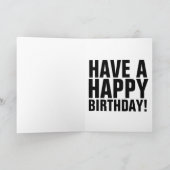 誕生日カードおもしろい、ギャング・マフィアの男 カード (内部)