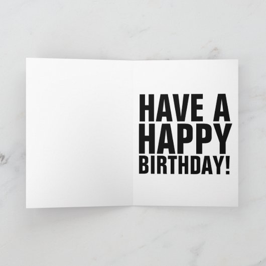 誕生日カードおもしろい、ギャング・マフィアの男 カード (内部)