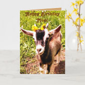 誕生日カードお母さんお気に入りの- From Kid (Goat) カード (黄色い花)