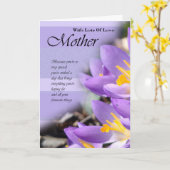 誕生日カードお母様カードお花付き カード (黄色い花)