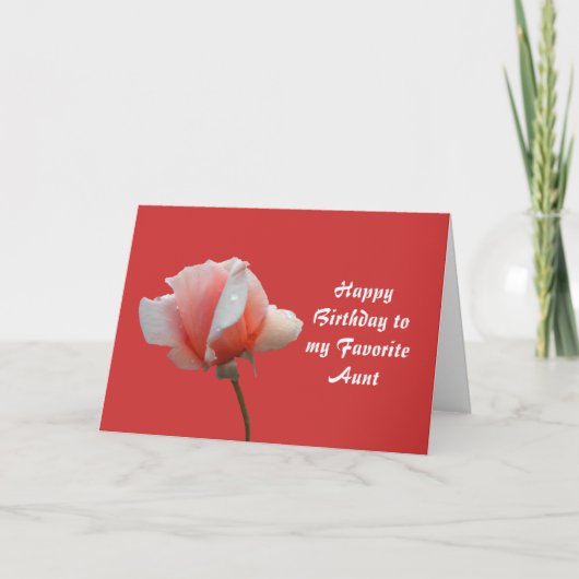 誕生日カードお気に入りの叔母 カード (正面)
