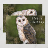 誕生日カードとウエスタンバーンドウル (正面/裏面)