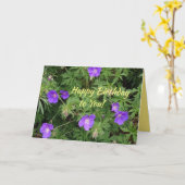 誕生日カードとオリジナルアラスカの花の写真 カード (黄色い花)