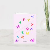 誕生日カードとハッピーウーマンおもしろい- カード (裏面)