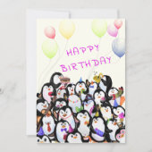 誕生日カードとハッピーペンギンパーティー (正面)