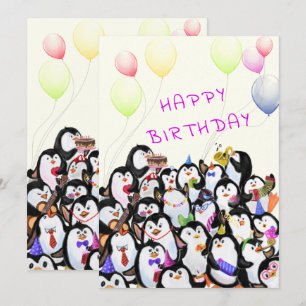 誕生日カードとハッピーペンギンパーティー
