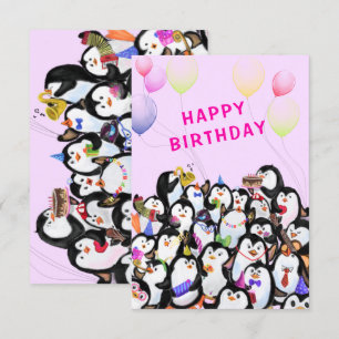 誕生日カードとハッピーペンギンパーティー