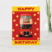 誕生日カードとロンドンバス カード (正面)