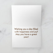 誕生日カードと写真付きマルチーズ子犬 カード (内部)