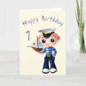 誕生日カードと小さなセーラーボーイ カード (正面)