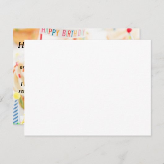 誕生日カードにカップケーキの画像と願い最高のを持つ。 ポストカード (正面/裏面)