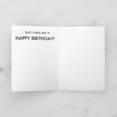 誕生日カードに猫をおもしろい見る不機嫌 カード (内部)