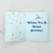 誕生日カードに「バセット妖精の神おもしろい父」 カード (内部)