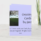 誕生日カードのためのジャンツによるパパ カード (裏面)