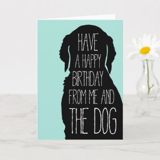 誕生日カードのハッピーバースデーと犬 カード