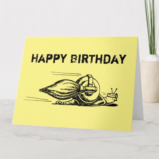誕生日カードのロケットカタツムリ カード (正面)