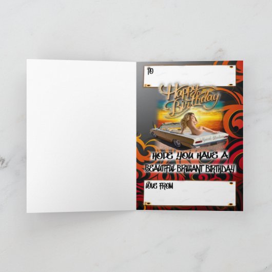 誕生日カードの兄 カード (内部)