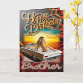 誕生日カードの兄 カード (黄色い花)