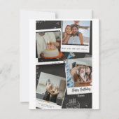 誕生日カードの写真正方形のコラージュ (正面)