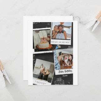 誕生日カードの写真正方形のコラージュ