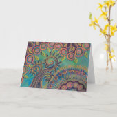 誕生日カードの木 カード (黄色い花)